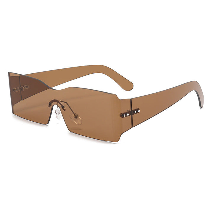 Women's futuristic fashion sunglasses with transparent frame Kalsten