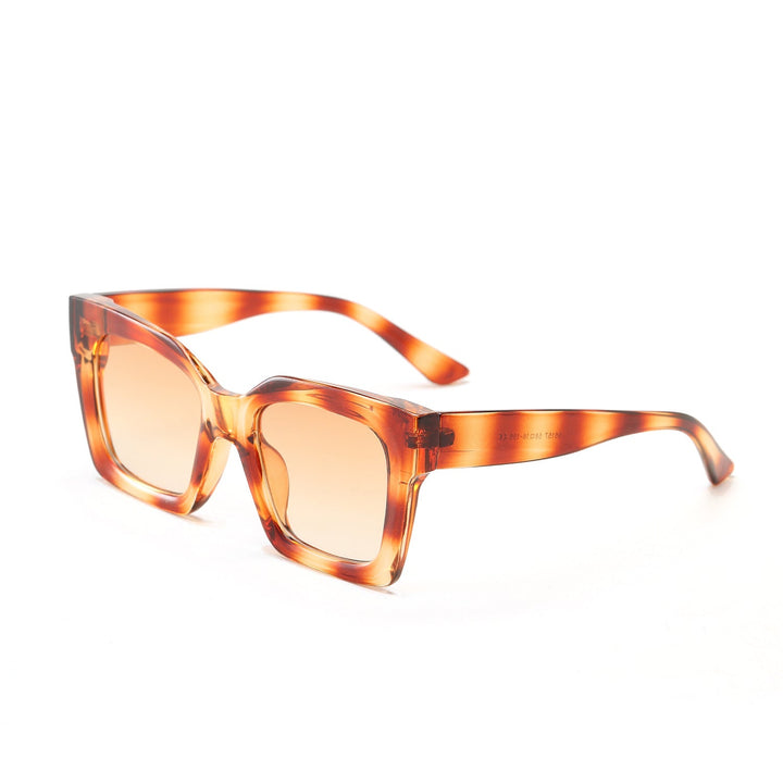 Women's trendy square sunglasses with transparent frame Kalsten
