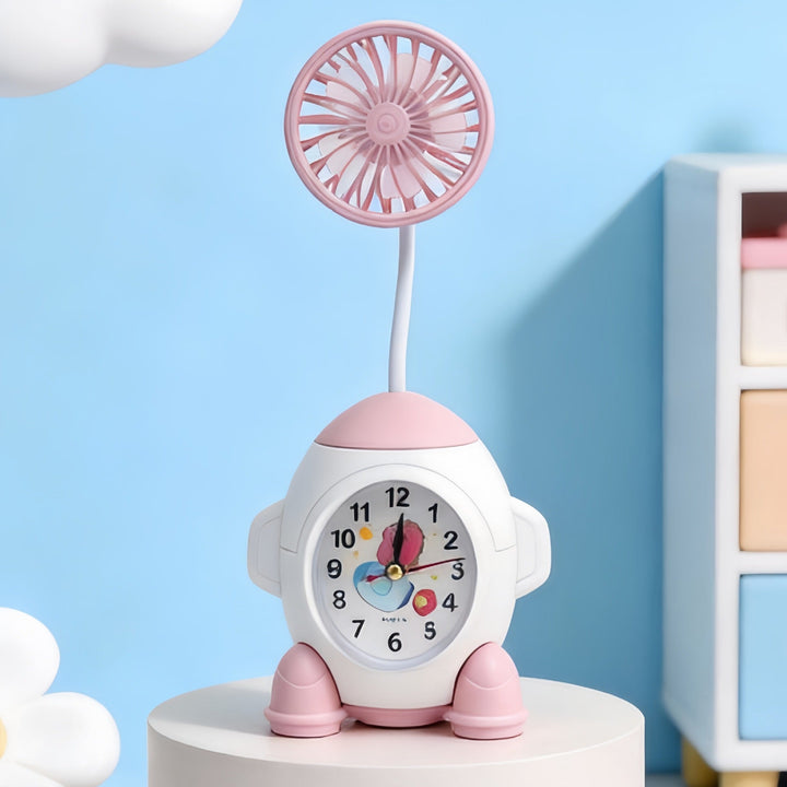 Ladies desk clock with integrated mini fan Kalsten
