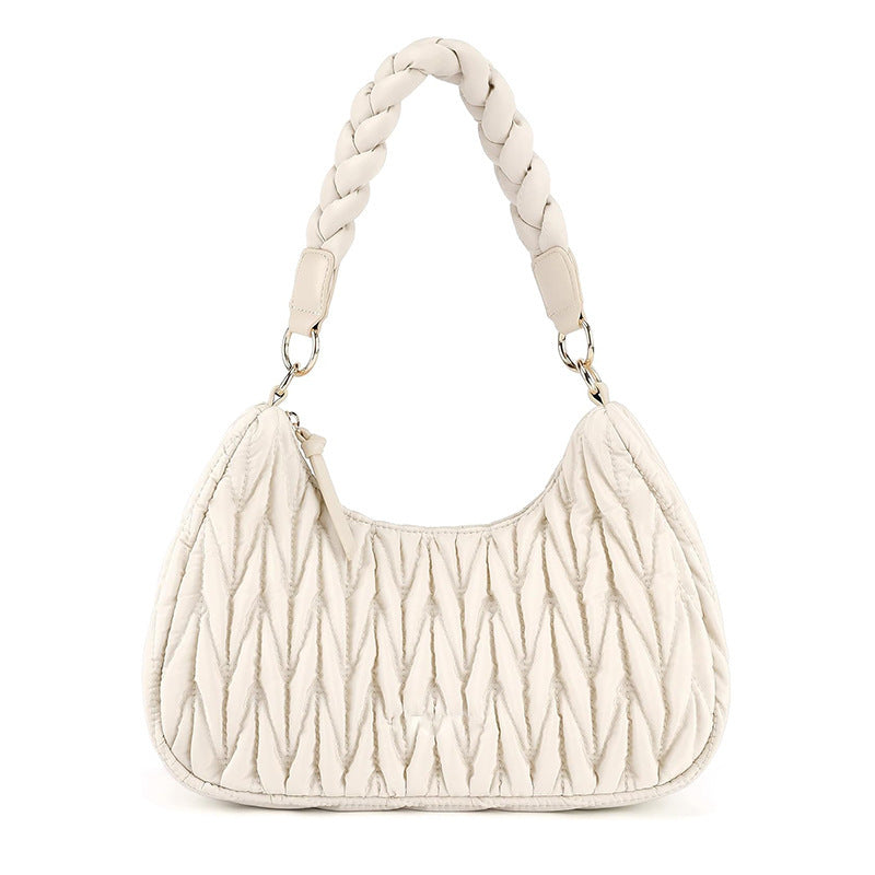 Fashionable shoulder bag with braided shoulder strap Kalsten