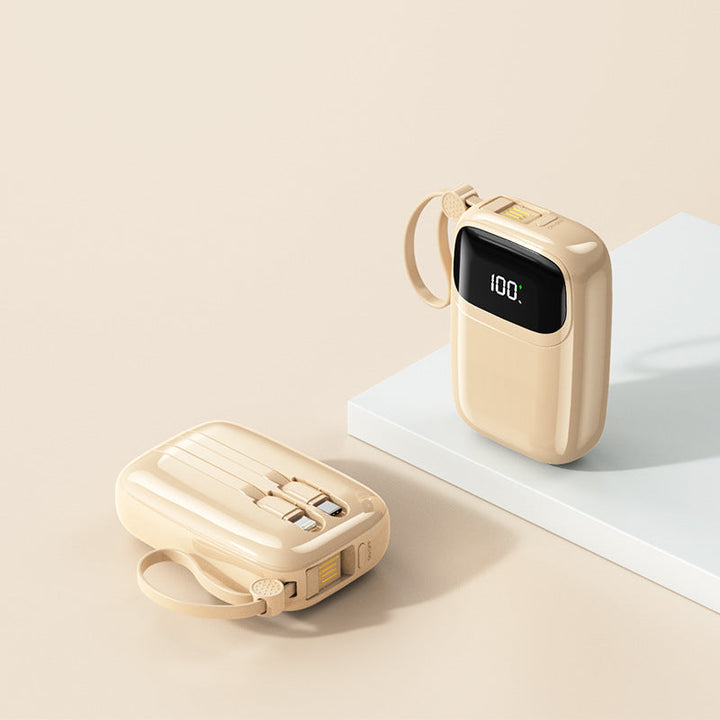 Compact power bank with intelligent fast charging port and digital battery level indicator Kalsten