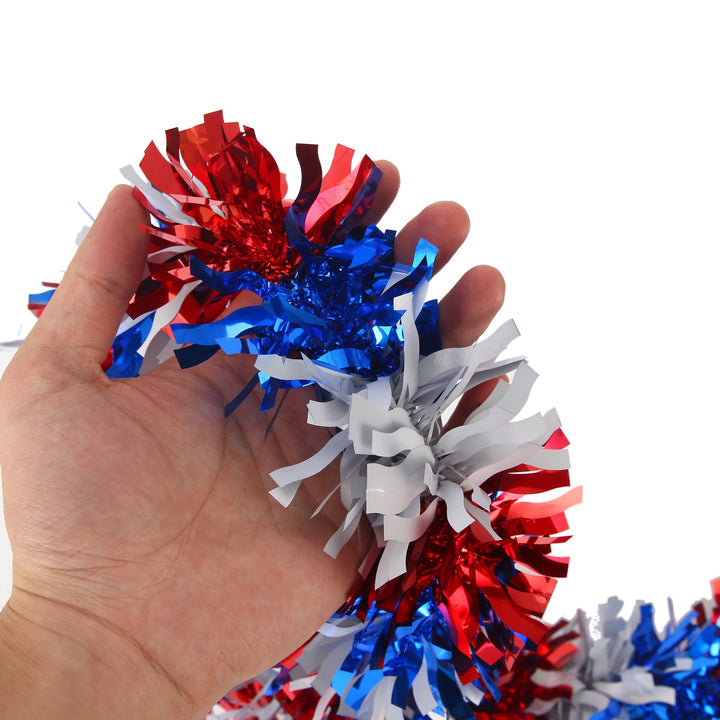Unisex decorative party garland with dense fringed ribbon and metallic effect Kalsten