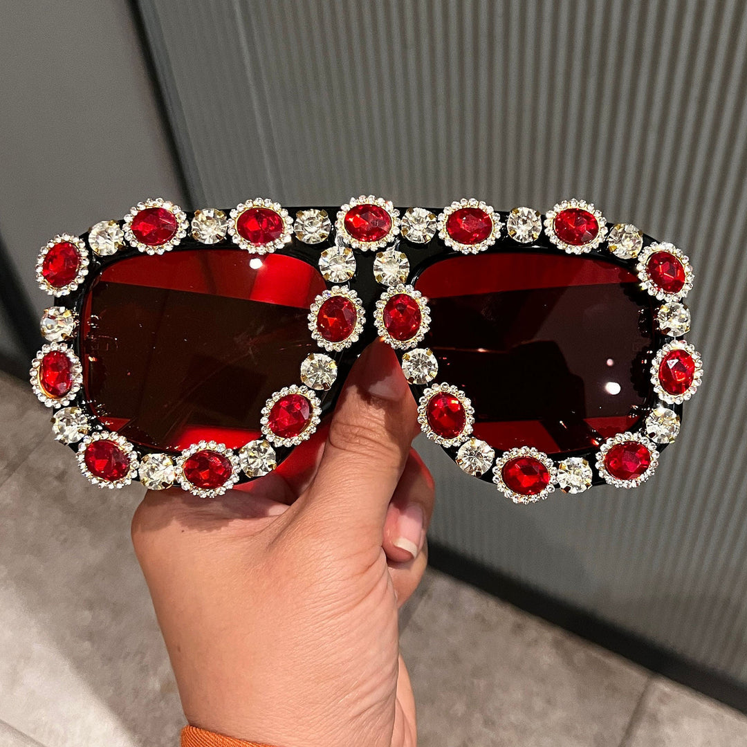 Ladies Glamorous Sunglasses with Sparkling Crystal Frame Kalsten