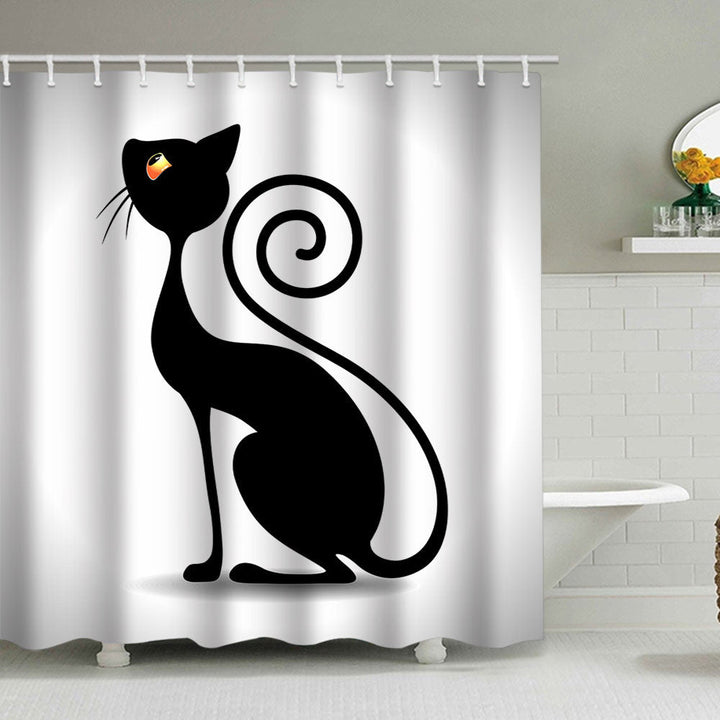Artistic Dog Illustration Shower Curtain Kalsten