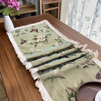 Decorative Bird Pattern Table Runner