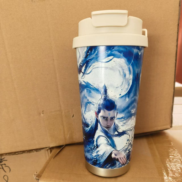 Women's Thermal Mug with Fiery Design Kalsten