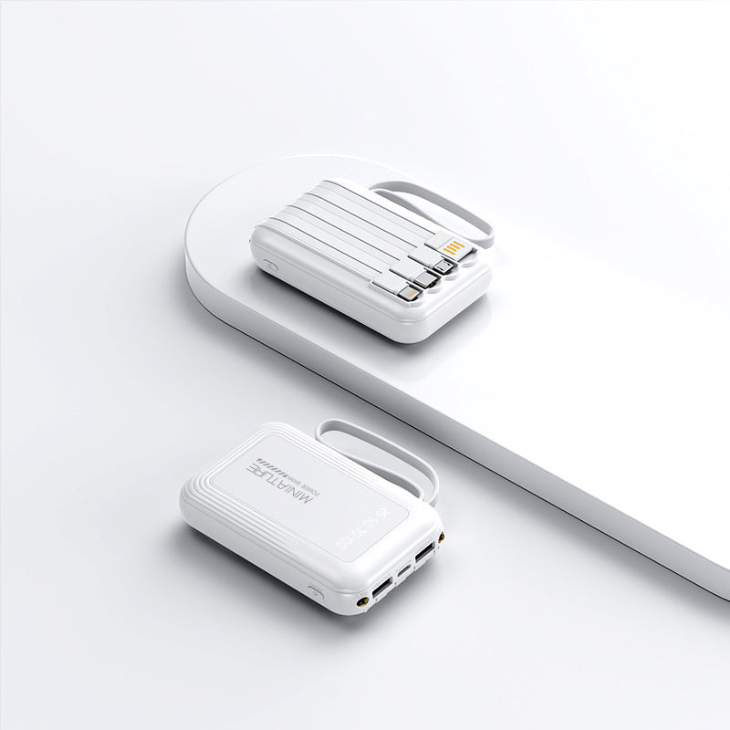 Practical power bank with wireless fast charging function and integrated cable system Kalsten