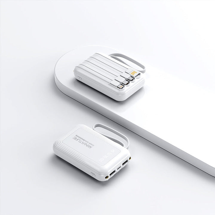 Practical power bank with wireless fast charging function and integrated cable system Kalsten