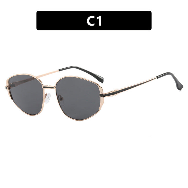Women modern geometric sunglasses with stylish metal frame Kalsten