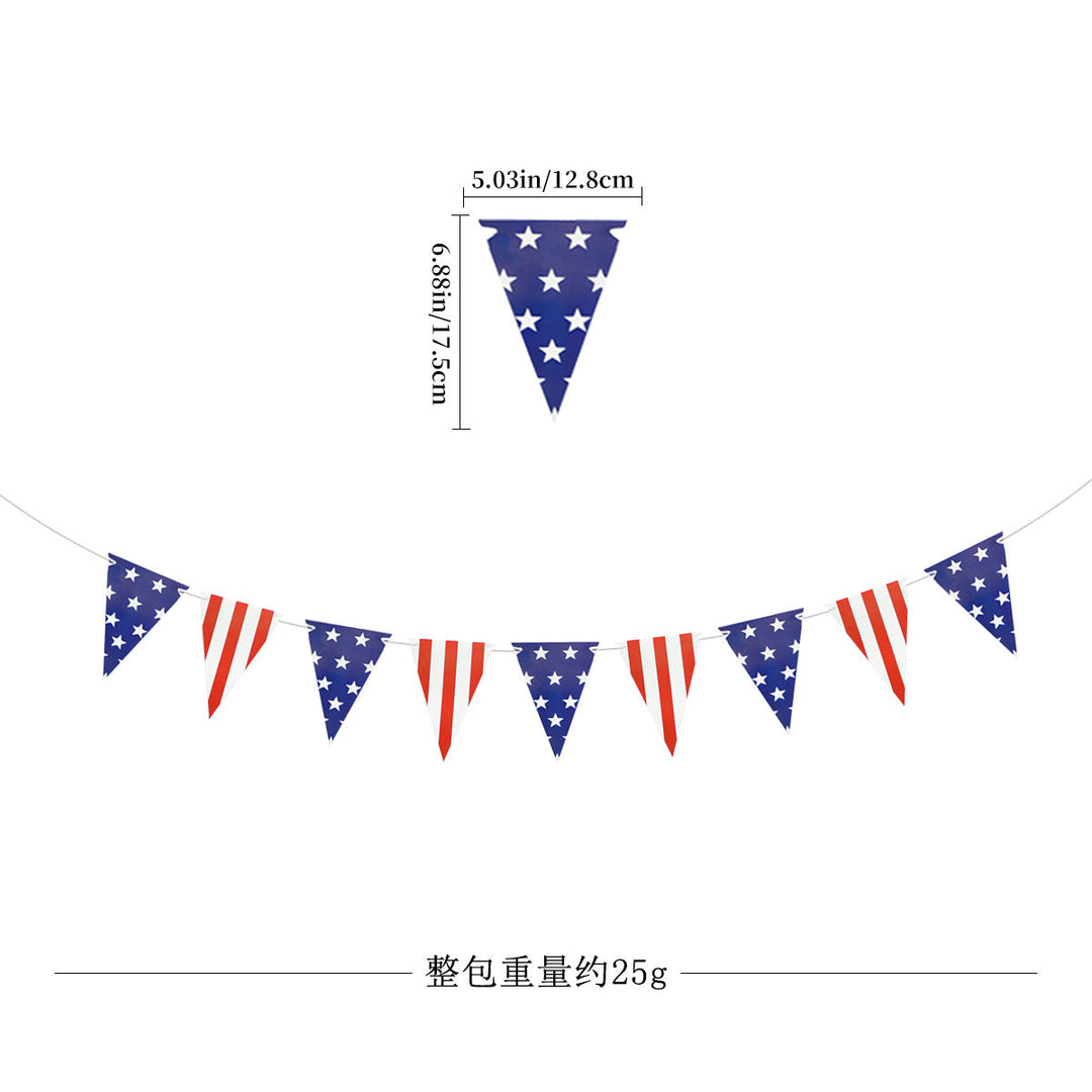 Unisex nan festive party decoration set for Independence celebration with garlands balloons cake and cupcake toppers Kalsten
