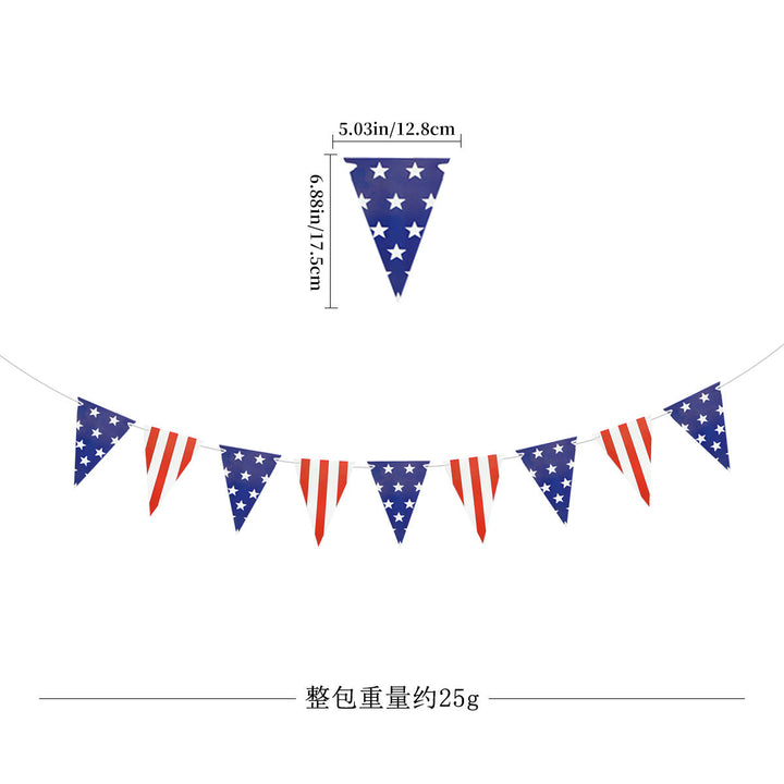 Unisex nan festive party decoration set for Independence celebration with garlands balloons cake and cupcake toppers Kalsten