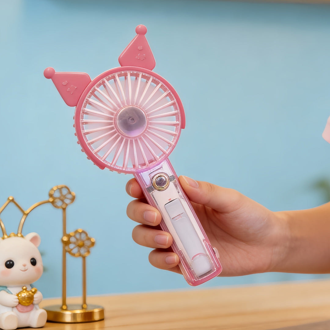 Women's Portable Handheld Fan with LED Lighting and Spray Function Kalsten
