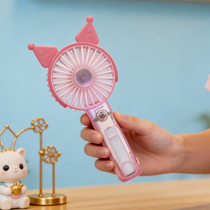 Women's Portable Handheld Fan with LED Lighting and Spray Function Kalsten