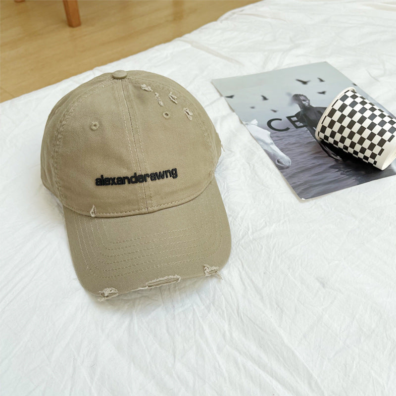 Unisex Distressed Cotton Baseball Cap Kalsten