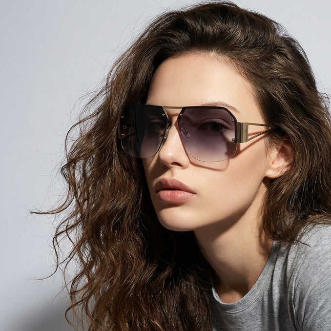 Women oversized sunglasses with distinctive frame and gentle gradient Kalsten