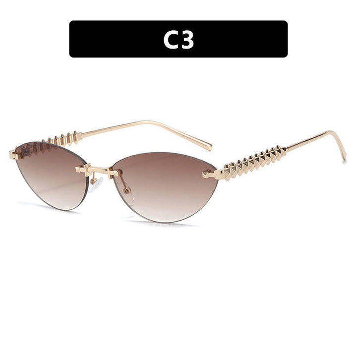 Women's sunglasses in modern, geometric design with stylish metal frame and UV protection Kalsten