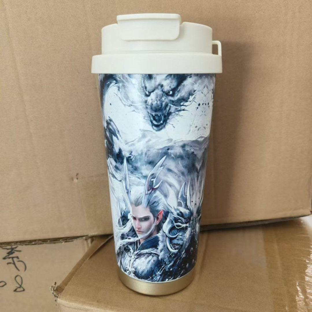 Women's Thermal Mug with Fiery Design Kalsten
