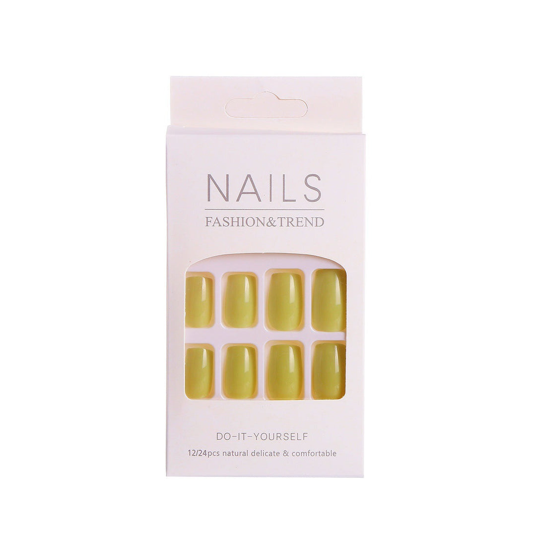 Glossy Press-On Nail Set with Almond Shape Kalsten
