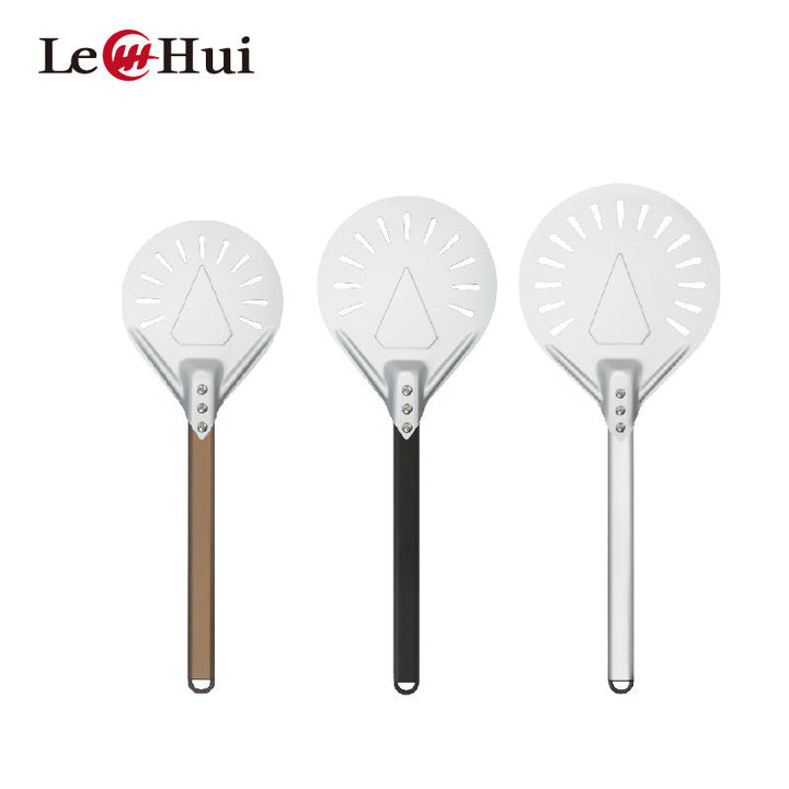 adjustable stainless steel perforated pizza peel and serving spatula with ergonomic handle Kalsten