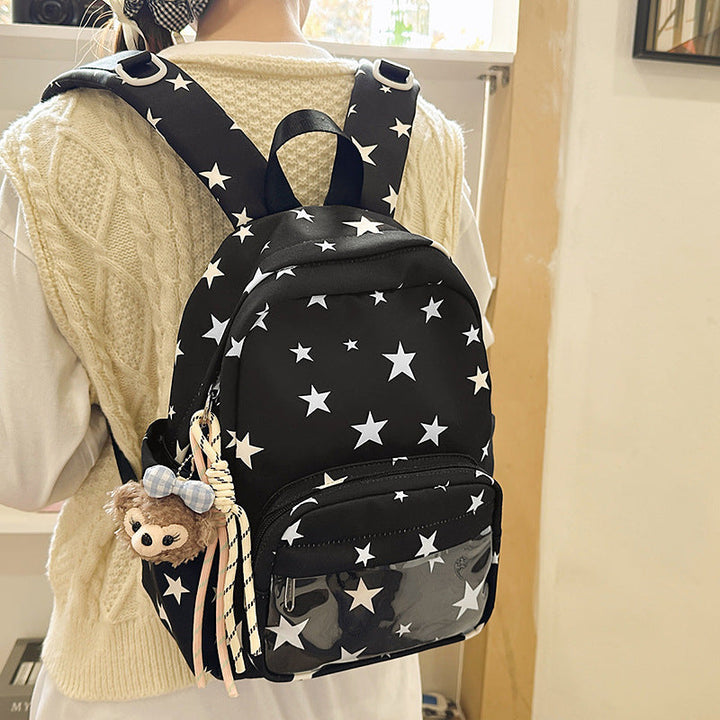 Star-Print Multi-Pocket Backpack Kalsten