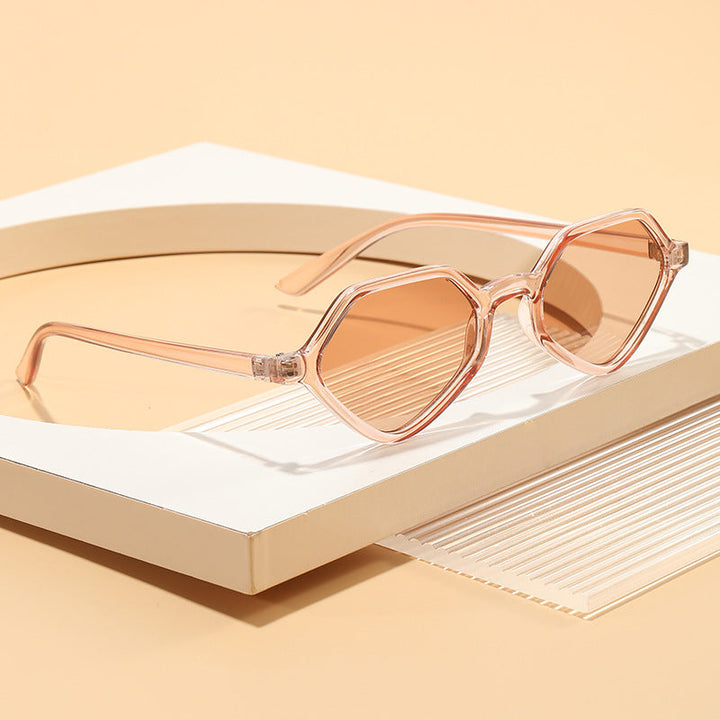 Women's Geometric Design Sunglasses with Mirrored Lenses Kalsten