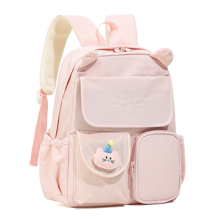 Adorable Plush Character Design School Backpack