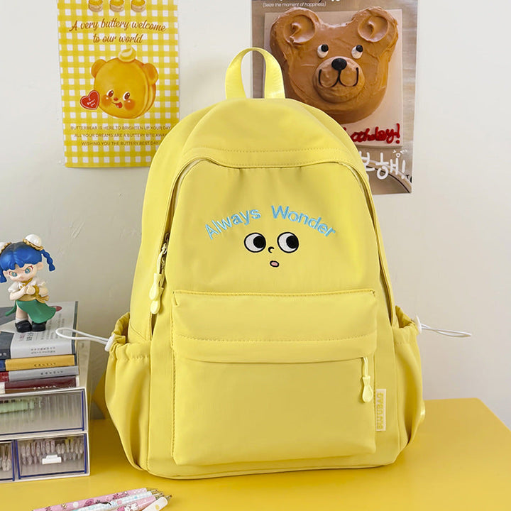 Cute Graphic Embroidered School Backpack