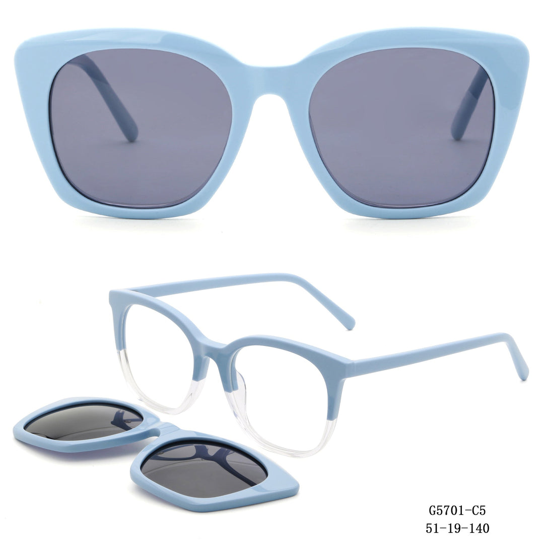 Ladies Retro-inspired sunglasses with detachable lenses Kalsten