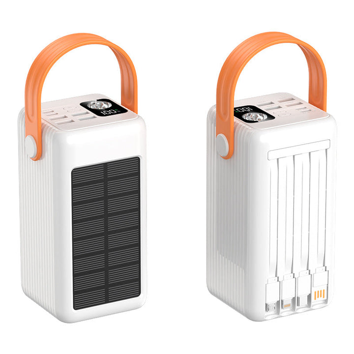 Portable Solar Power Bank with Integrated Cable Management and LED Display Kalsten