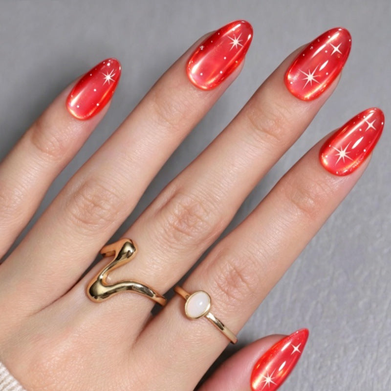 Glossy Stiletto-Shape Press-On Nail Set Kalsten