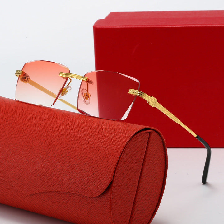 Ladies exclusive geometric sunglasses with luxury metal frame and polarized lenses Kalsten