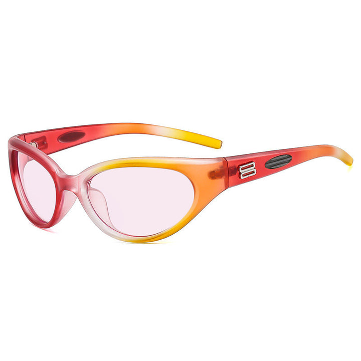 Ladies extravagant sunglasses with curved design Kalsten