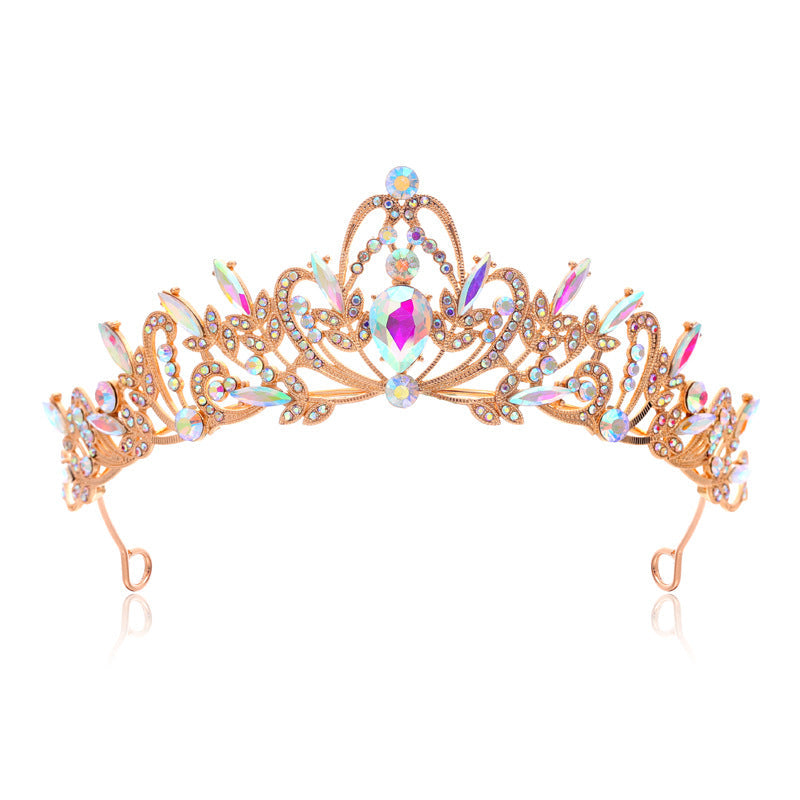 Ladies Elegant Hair Crown with Filigree Crystal Decorations Kalsten