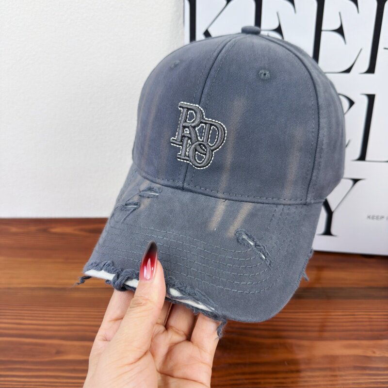 Women's Distressed Classic Cotton Baseball Cap Kalsten