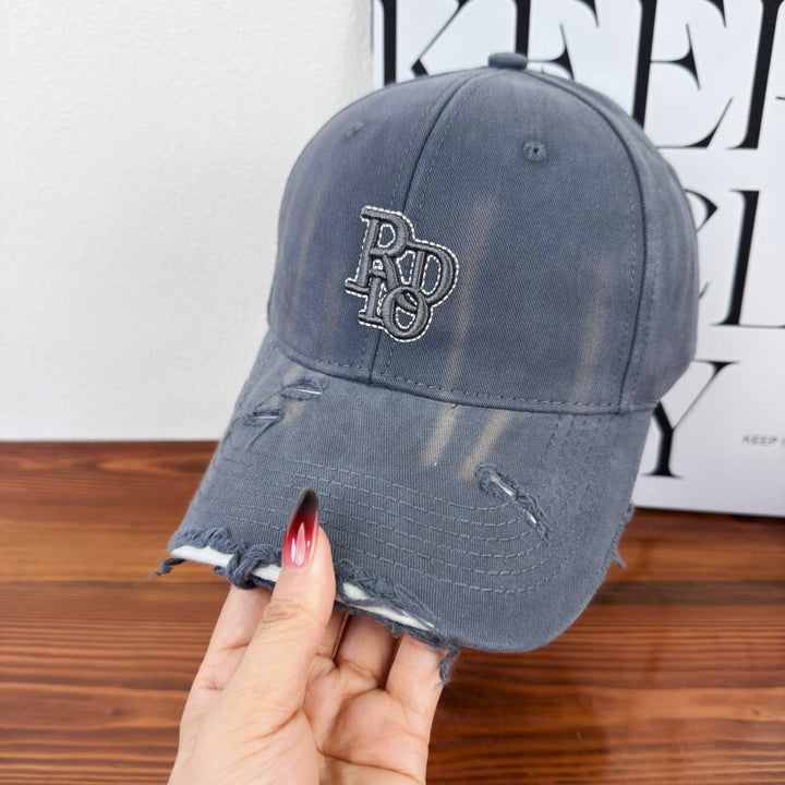 Women's Distressed Classic Cotton Baseball Cap Kalsten