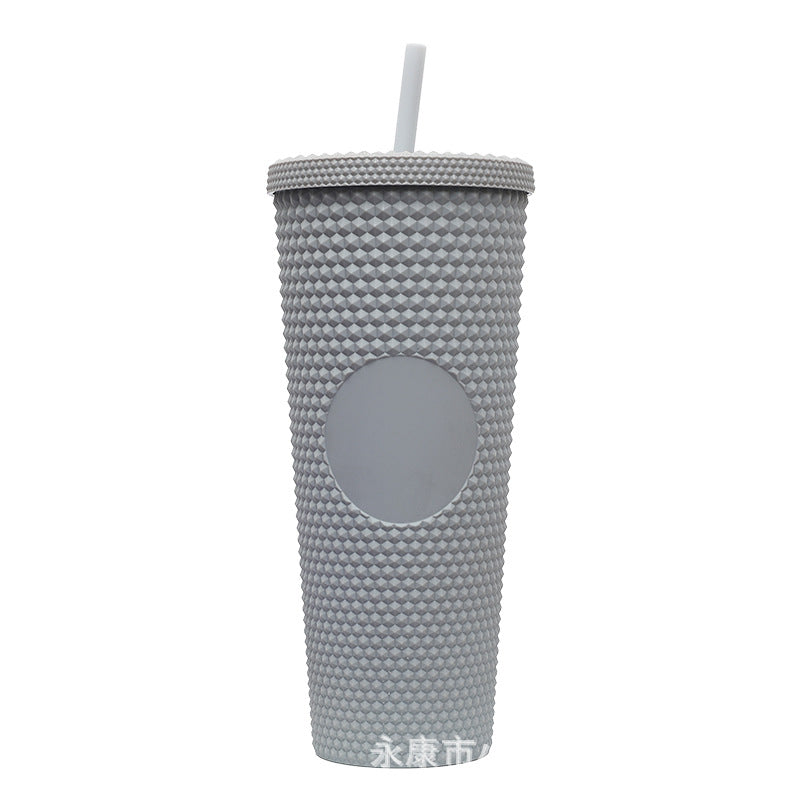 Ladies High-Quality Glitter Drinking Cup with Leak-Proof Lid and Integrated Straw Kalsten