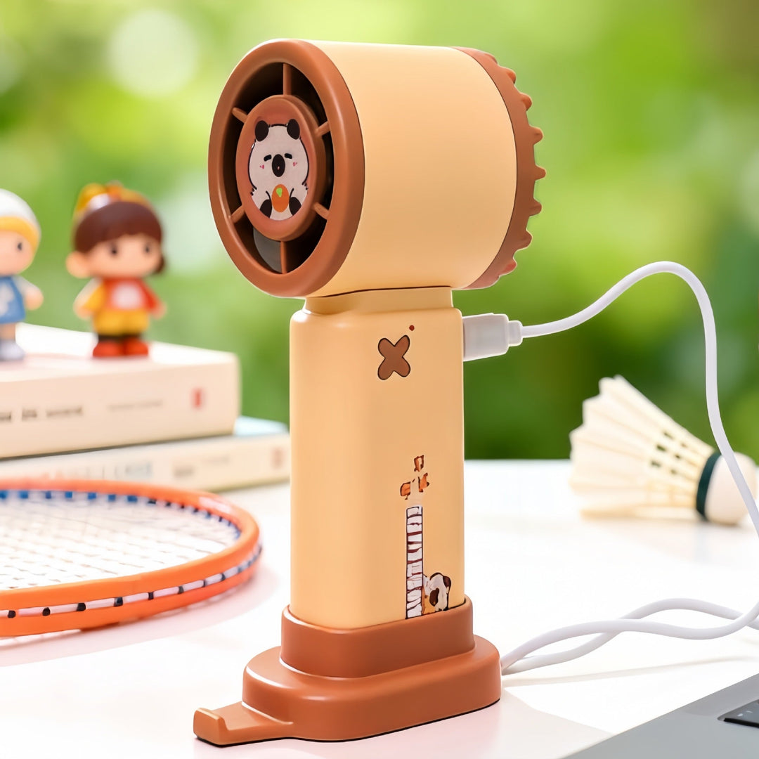 Unisex Portable Hand Fan with Cute Animal Design Kalsten