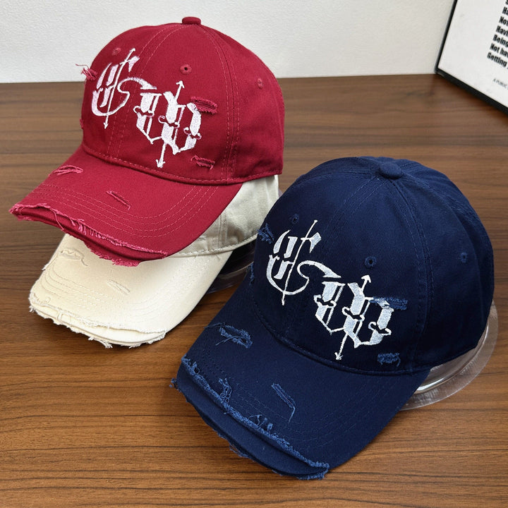 Men's Distressed Graphic Embroidered Cap Kalsten