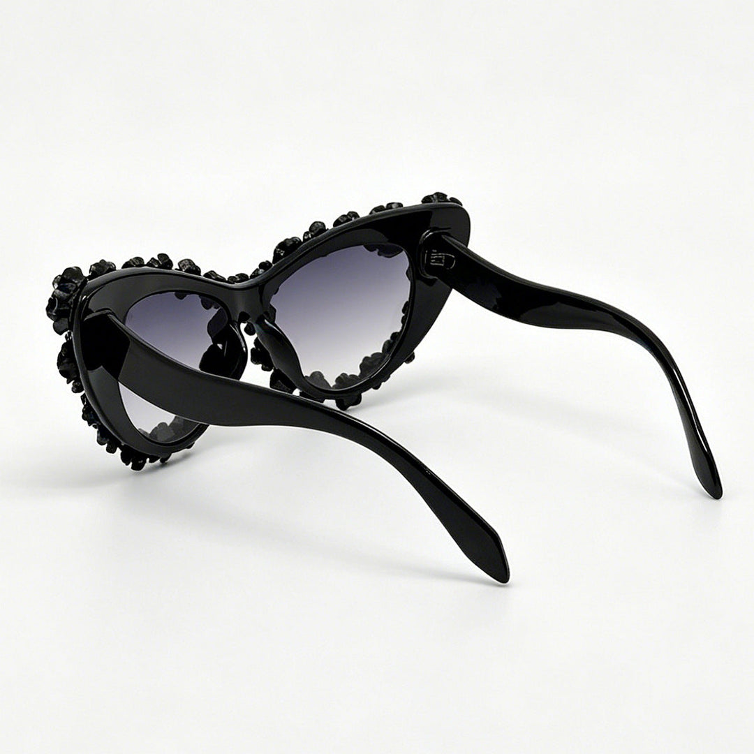 Women's Heart-Shaped Sunglasses with Floral Application Kalsten
