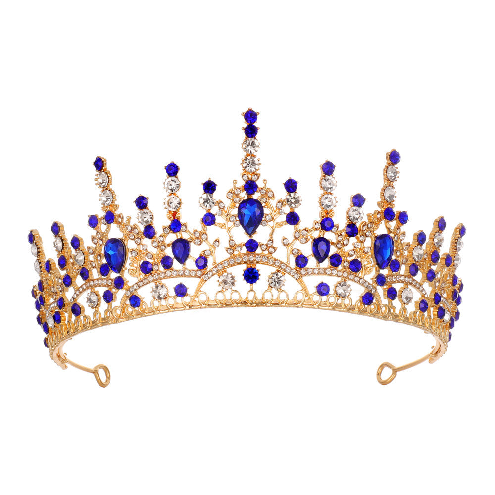 Women Elegant Crystal Tiara with Filigree Design Kalsten