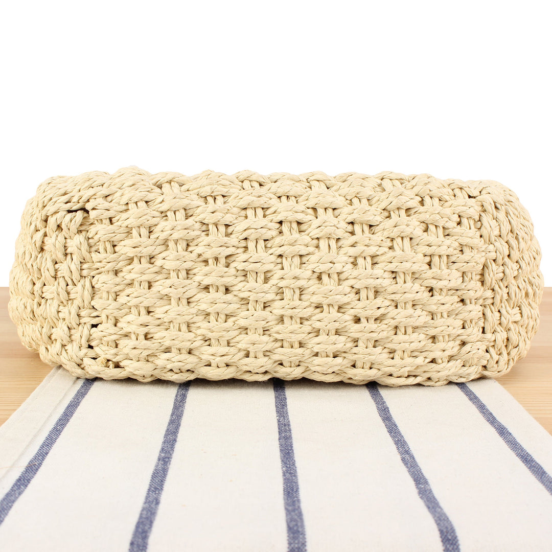 Braided shoulder bag with elegant leather accents Kalsten