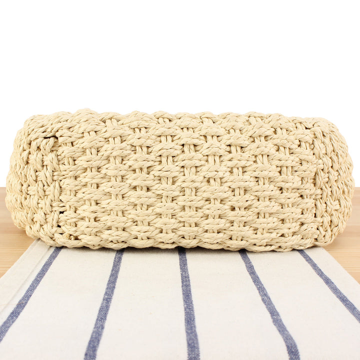 Braided shoulder bag with elegant leather accents Kalsten