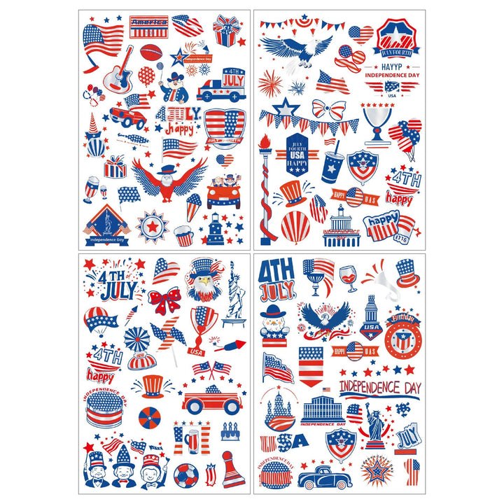 Unisex nan patriotic sticker set with US symbols on matte vinyl for party decoration Kalsten