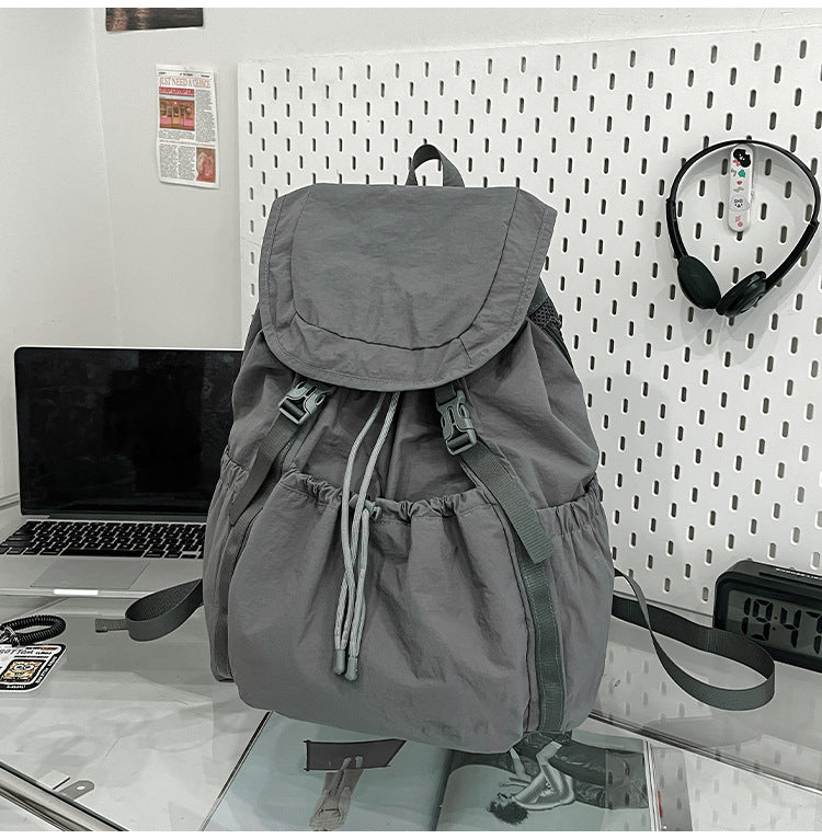 Versatile Drawstring Closure School Backpack