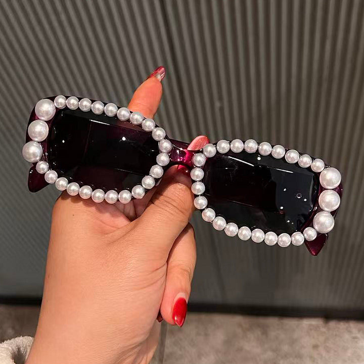 Ladies fashionable sunglasses with luxurious pearl frame Kalsten