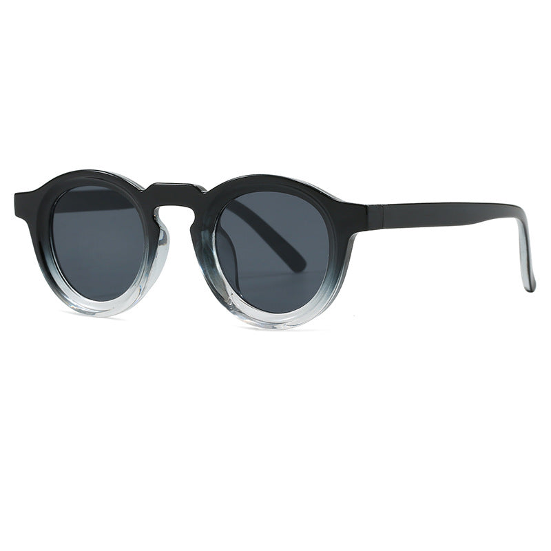 Women's fashionable round sunglasses with transparent frame and UV protection Kalsten