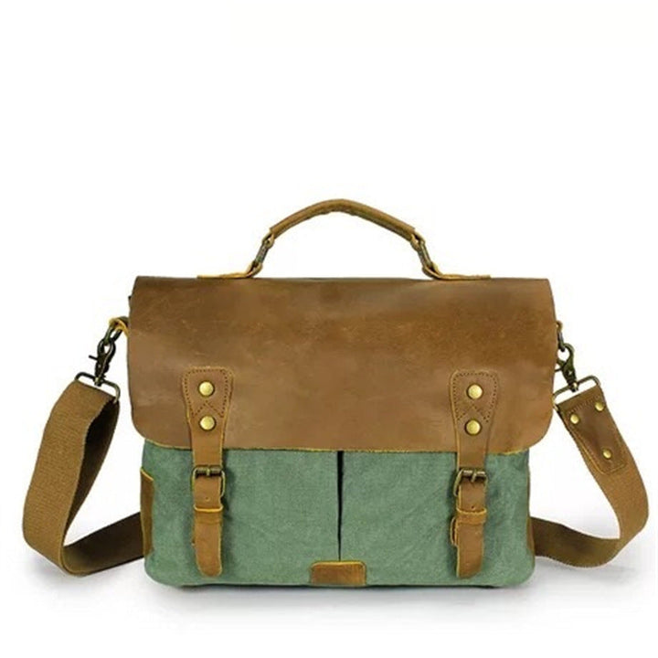 Robust Briefcase Made of Durable Canvas and Leather Kalsten