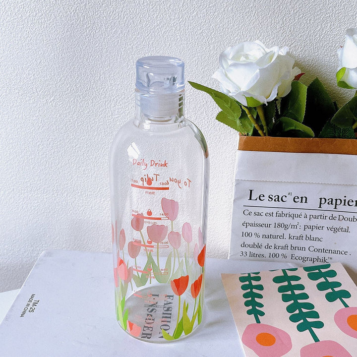 Women's water bottle with practical time marker Kalsten