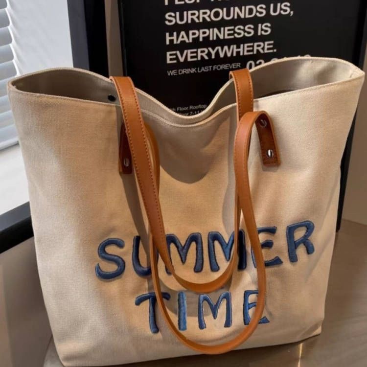 Beach bag with embroidered summer motif Kalsten