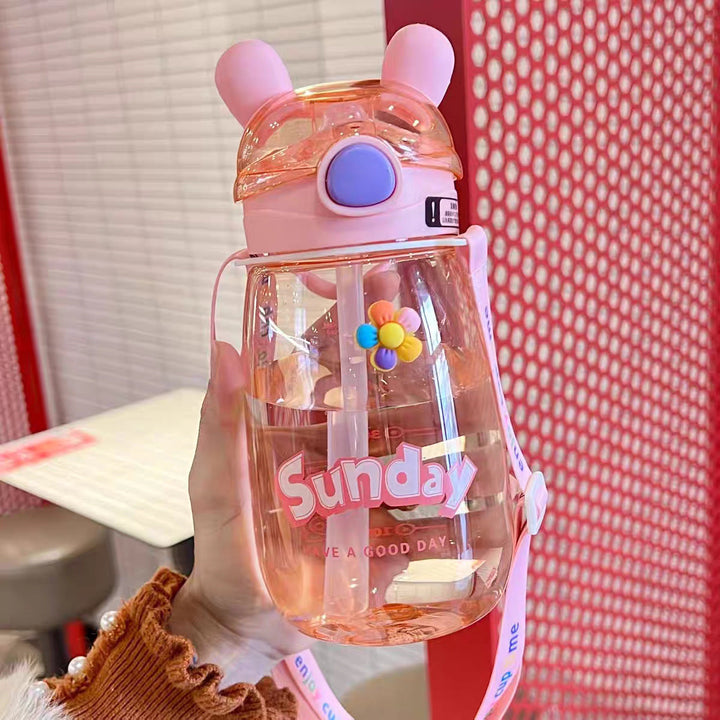 Ladies Animal-Friendly Water Bottle with Practical Straw Kalsten